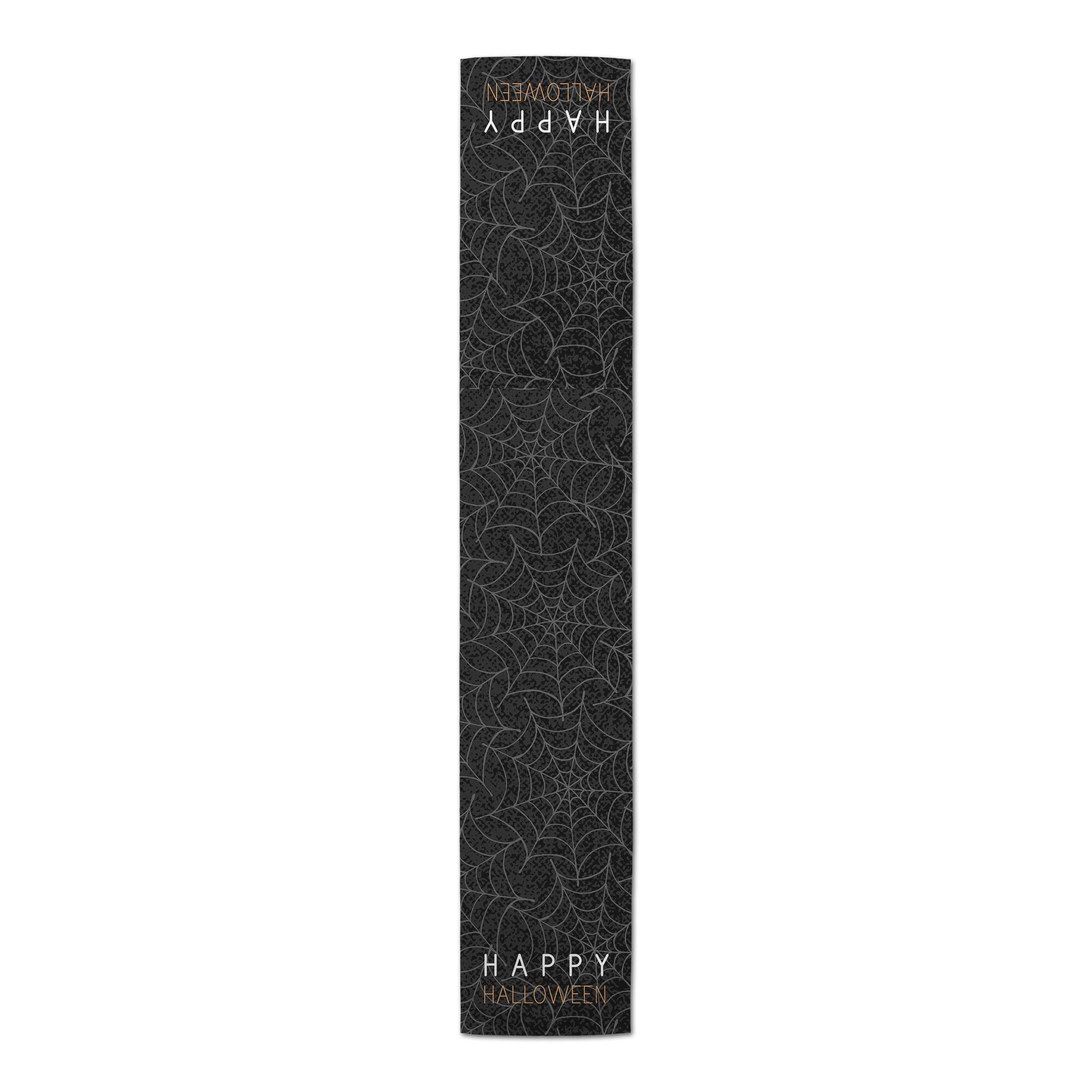 Happy Halloween Spider Webs 16" x 72" Cotton Twill Runner